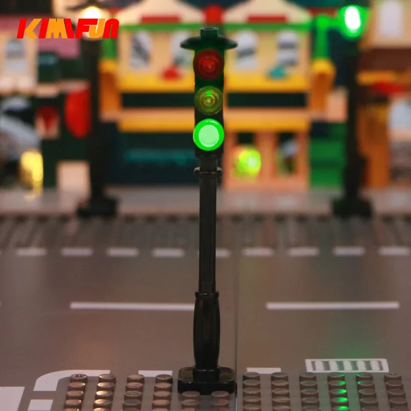 Lego Set Creator - 1 pçs led moc rua ciclo