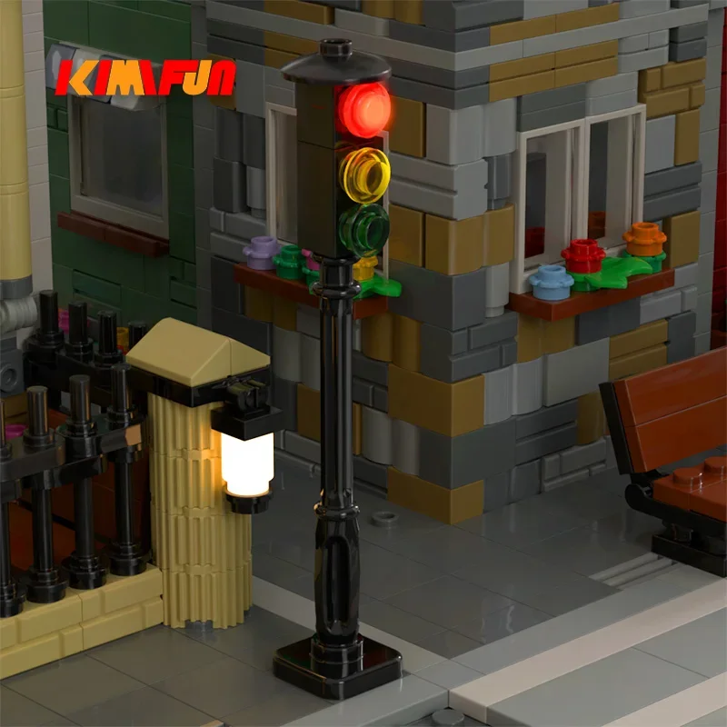 1 pçs led moc rua ciclo automá - Lego Set Creator avaliação e preço