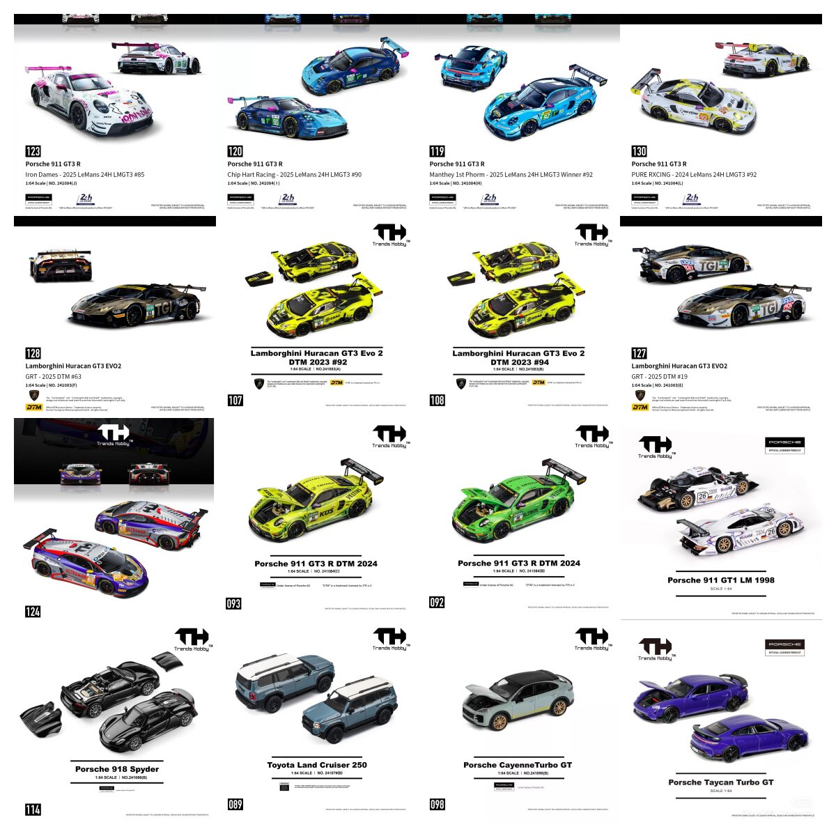 TH 1/64 Porsche 911 GT3 R LeMa - Die Cast Car 1 64 avaliação e preço