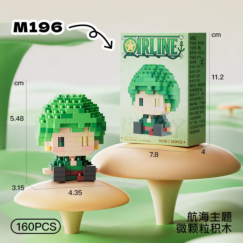 ONE PIECE Modelo 3D de Anime,  - Building Block Mini avaliação e preço